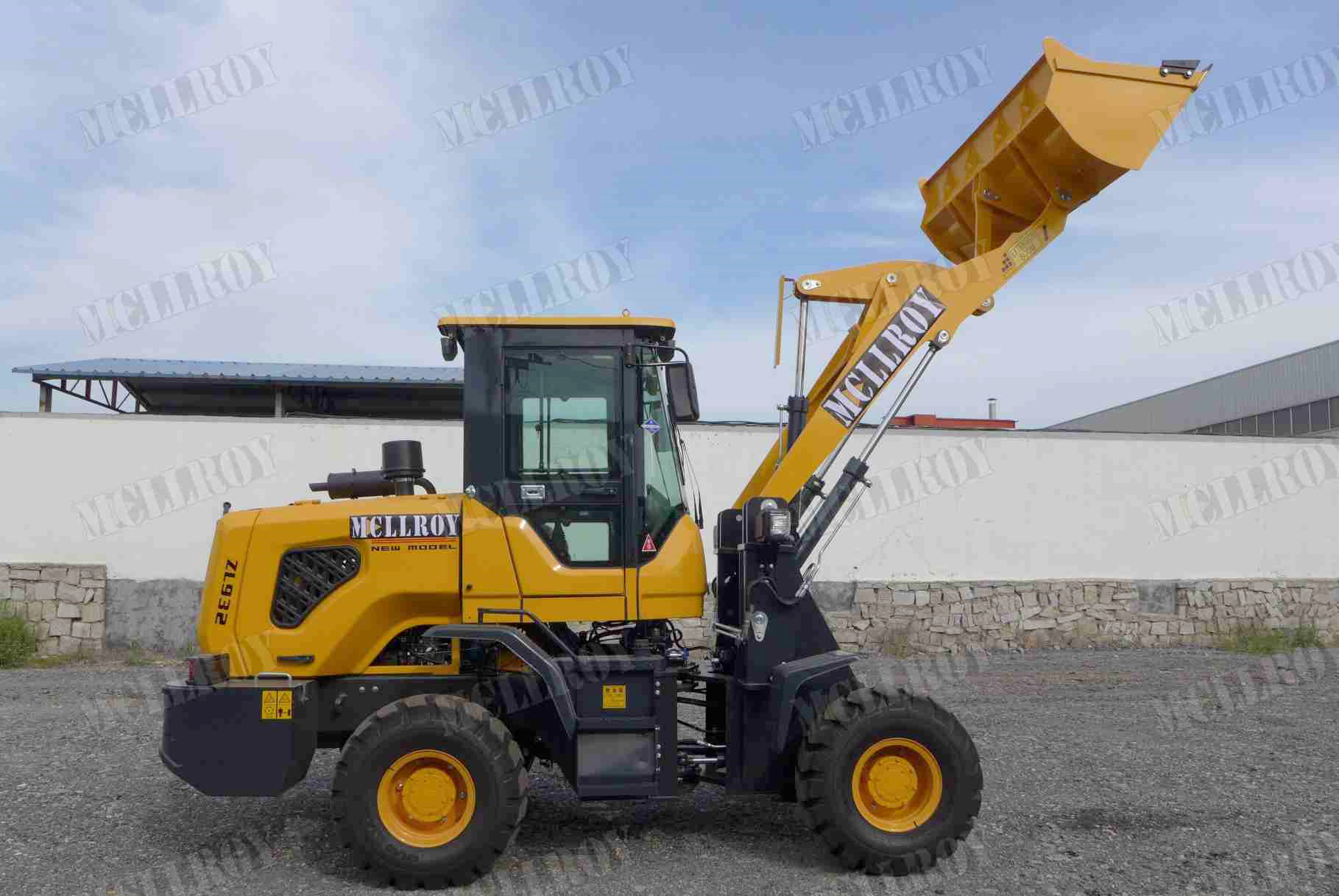 Mini Wheel Loader Machine Air Brake Articulated Front Transmission CVT 265 Torque Converter