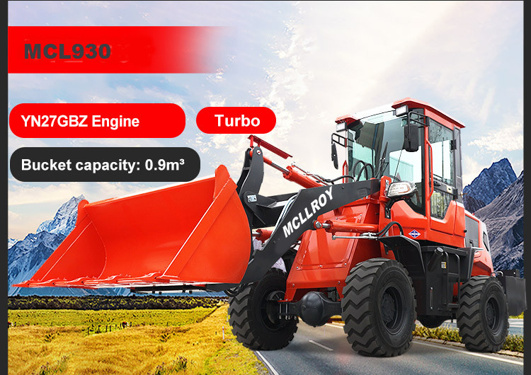 MCL930 Compact 1.5 Ton Wheel Loader Front End 1800KG Rated Load